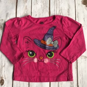 Toddler 12 months Cat Witch Halloween Shirt